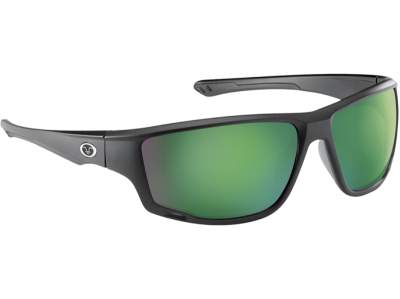 Flying Fisherman Solstice Matte Black Amber-Green Mirror