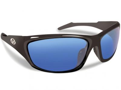 Flying Fisherman St. Croix Black Smoke Blue Mirror Sunglasses