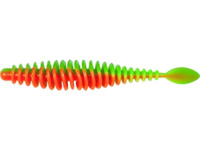 Quantum Magic Trout T-Worm P-Tail 6.5cm Neon Green Orange Cheese