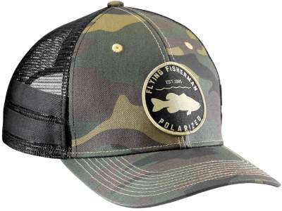 Flying Fisherman Bass Patch Trucker Hat Camo