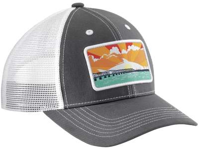 Flying Fisherman Sunrise Tarpon Trucker Charcoal White