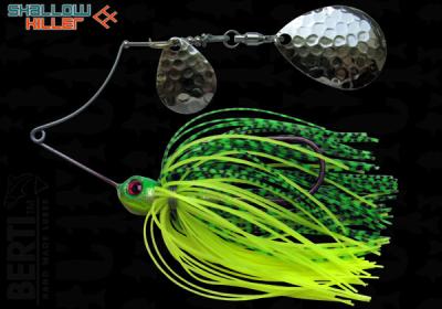 Spinnerbait Berti Shallow Killer Colorado 11g Chartreuse Lime Tiger