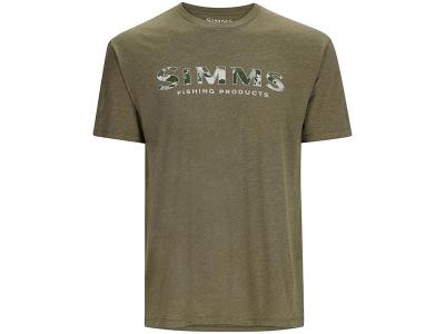 Tricou Simms Logo T-Shirt RC Dark Clover and Military Heather