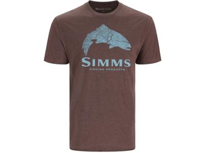 Tricou Simms Wood Trout Fill T-Shirt Brown Heather