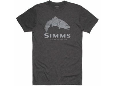 Tricou Simms Wood Trout Fill T-Shirt Charcoal Heather