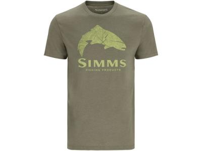Tricou Simms Wood Trout Fill T-Shirt Military Hthr Neon