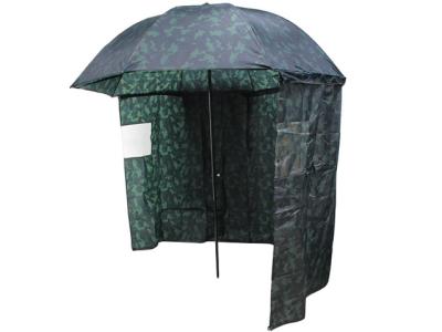 NGT Camo Fishing Brolly With Sides