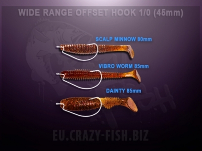 Crazy Fish Wide Range Offset Hook