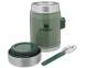 Stanley The Legendary Vacuum Food Jar and Fork 0.4L Hammertone Green